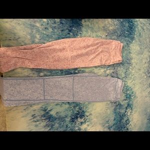 Gym shark legging - two pairs (blue and red). Barely worn and in great shape.